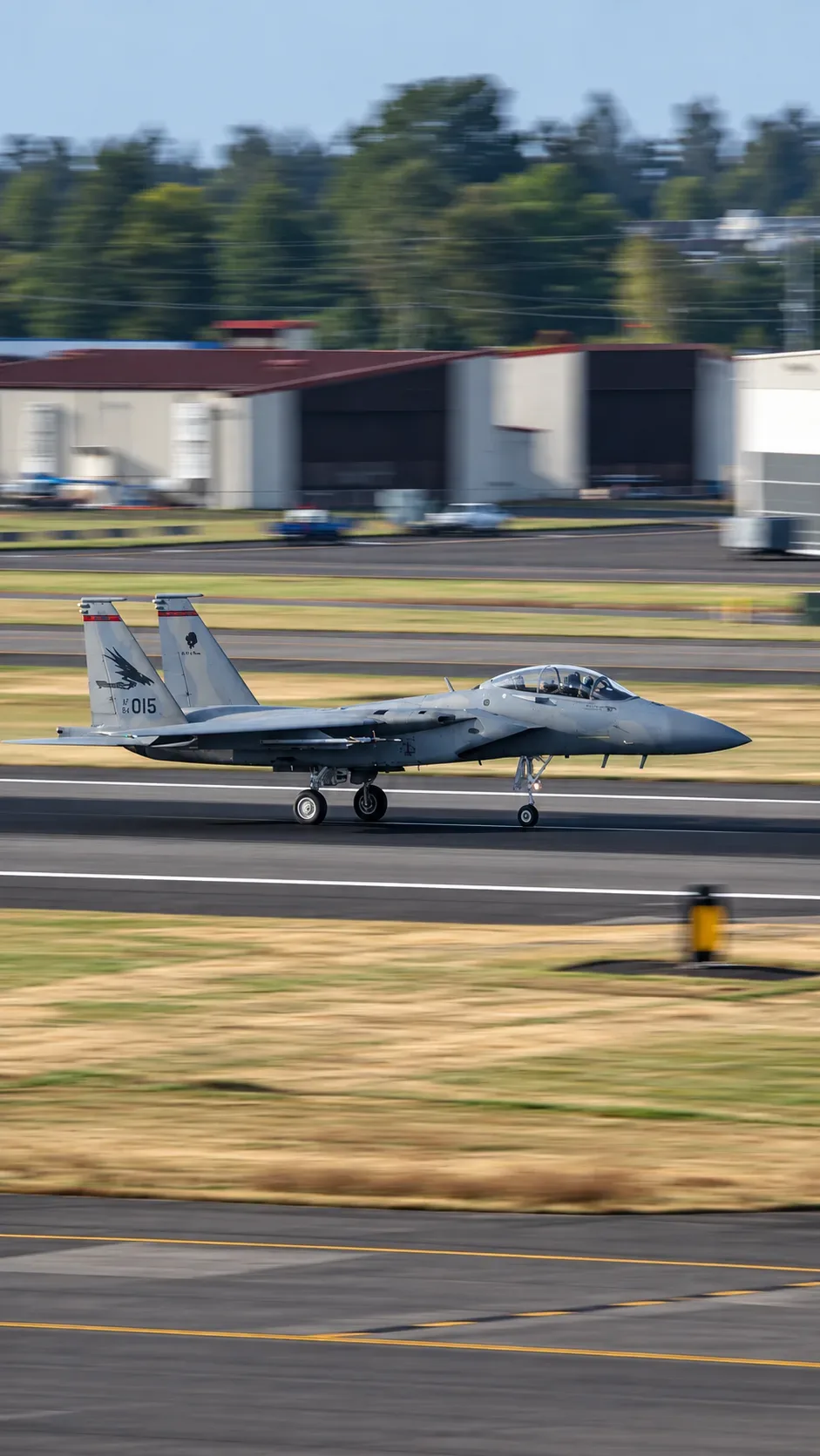 Military aircraft at Portland International Airport