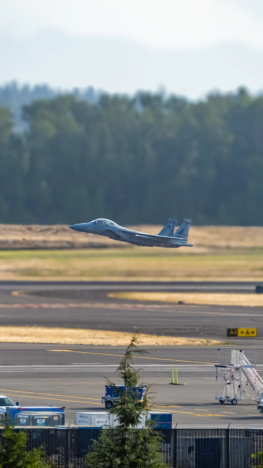 Military aircraft at Portland International Airport
