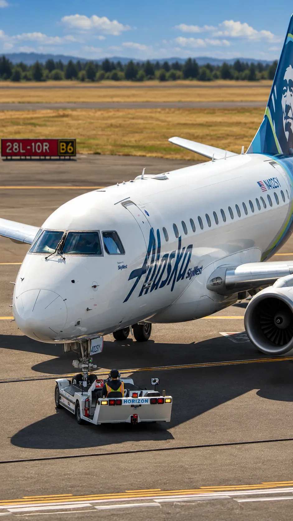 N402SY · Embraer E175 at Portland International Airport