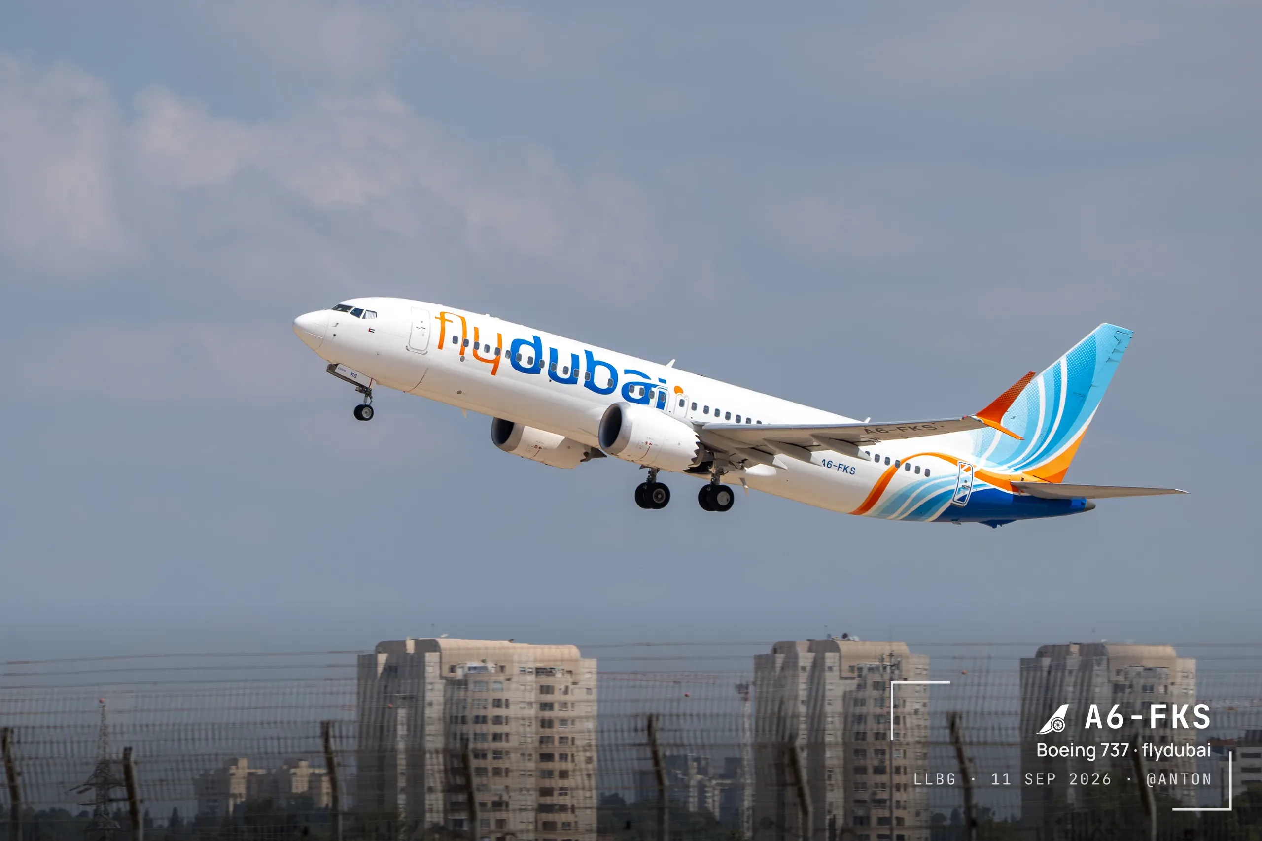 A6-FKS · Boeing 737 at Ben Gurion International Airport (photo 2 of 2)