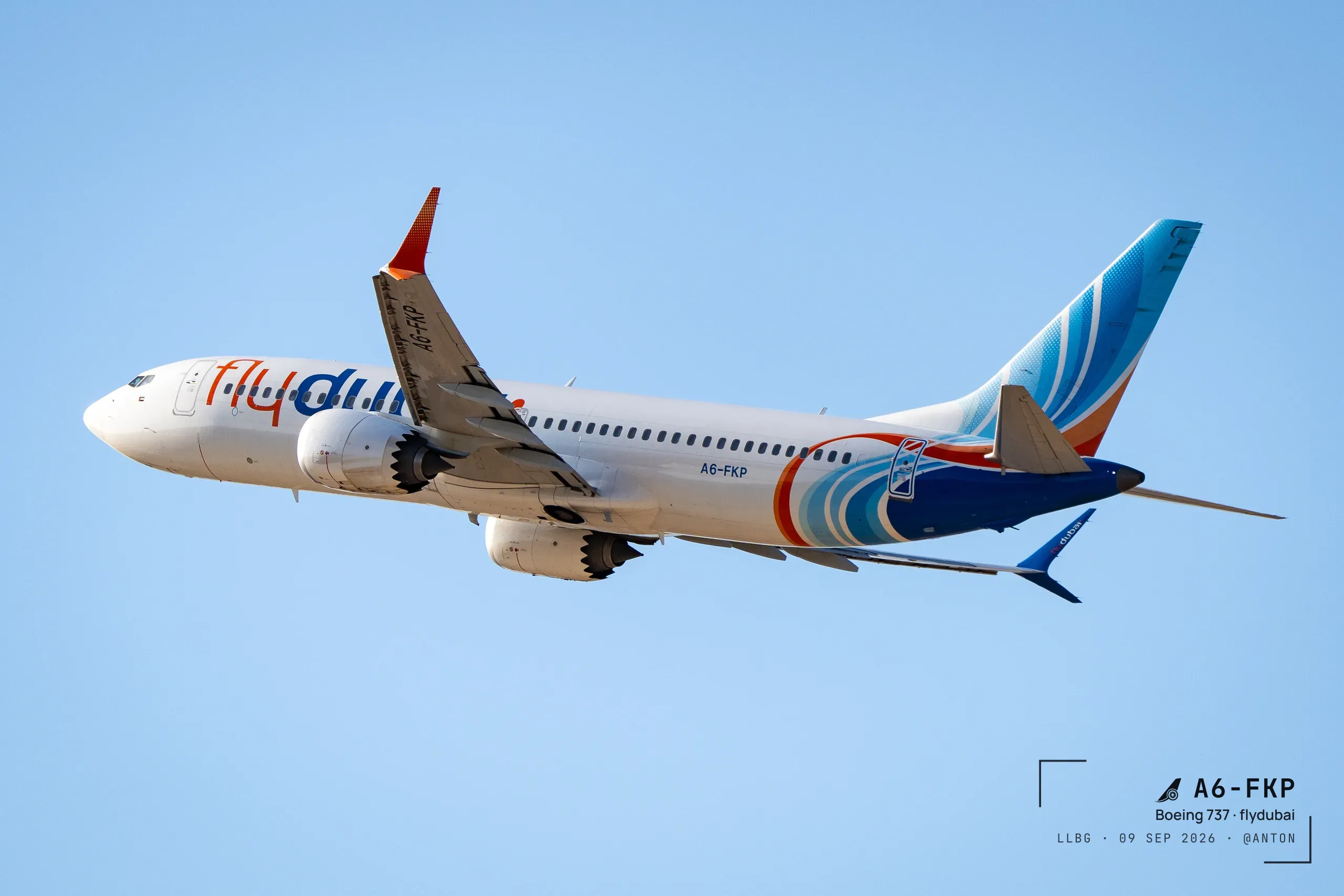 A6-FKP · Boeing 737 at Ben Gurion International Airport (photo 2 of 2)